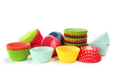 Boş renkli cupcake durumlarda