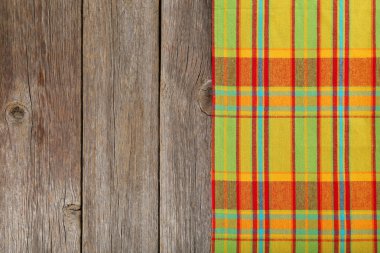 Peçete ile ahşap arka plan