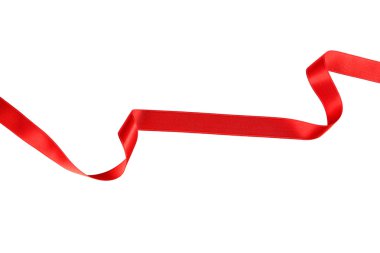 beyaz üzerine kırmızı kurdele