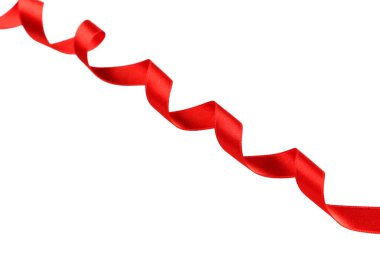 beyaz üzerine kırmızı kurdele