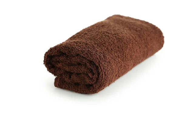 Rolled up brown towel — Stock Photo, Image