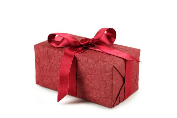 Geschenk rote Schachtel — Stockfoto