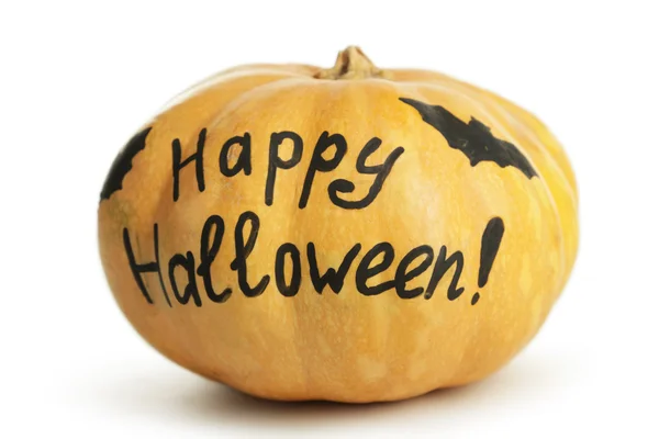 Halloween pompoen met tekst — Stockfoto