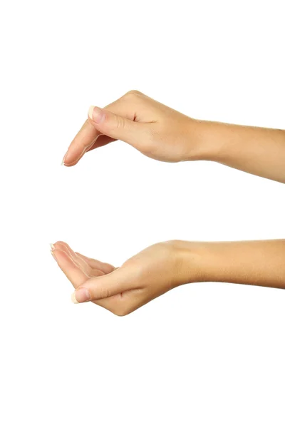 Female hands gesture — Stock Photo, Image