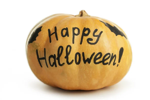 Halloween pompoen met tekst — Stockfoto