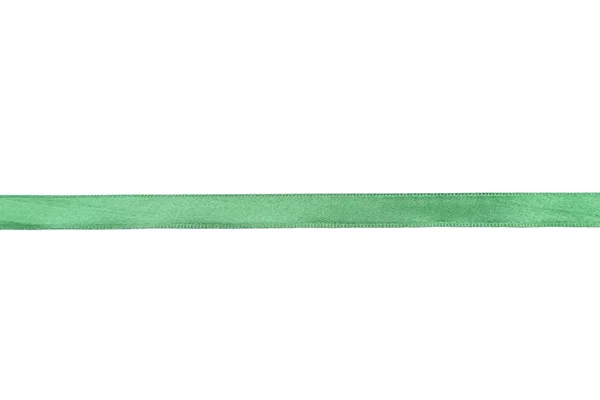 Nastro verde su sfondo bianco — Foto Stock