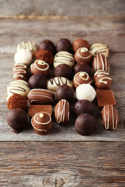 Tasty and sweet chocolates — Stock Photo, Image