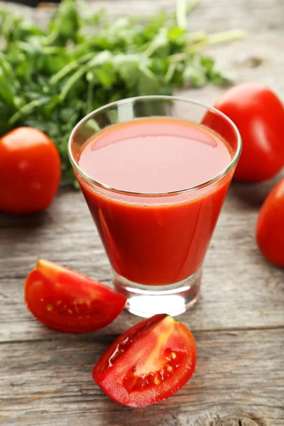 Vaso de jugo de tomate — Foto de Stock