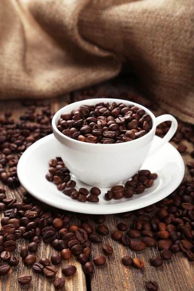 Kopp kaffebønner – stockfoto