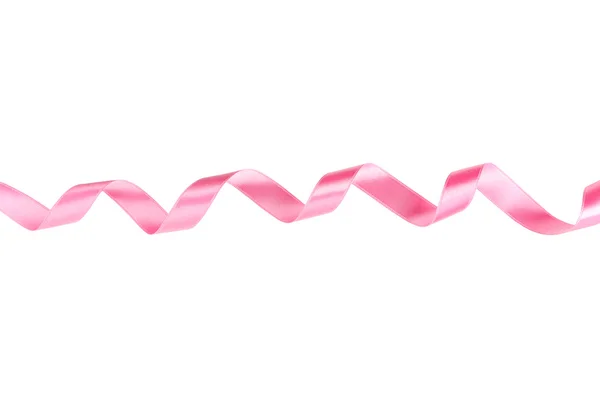 Pink ribbon on white — Stock Photo, Image