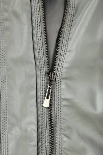 Grey leather jacket — Stock Photo, Image
