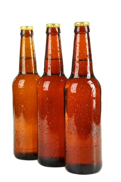 Üveg sör, csepp — Stock Fotó