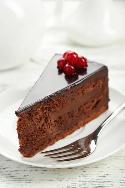 Kuchen aus dunkler Schokolade — Stockfoto