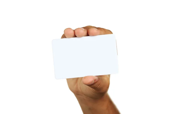 Hand met een visitekaartje — Stockfoto