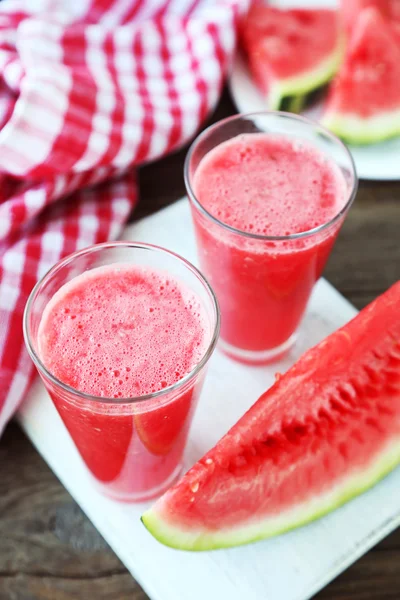 Tasty watermelon smoothies — Stock Photo, Image