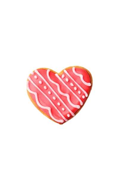 Pink heart cookie — Stock Photo, Image