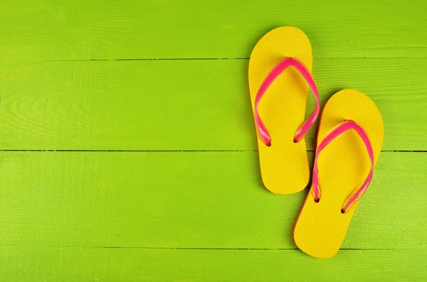 Flip flops galben — Fotografie, imagine de stoc