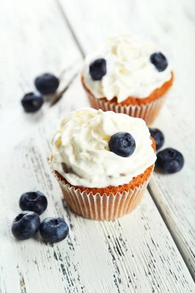 Muffins mit Blaubeeren — Stockfoto