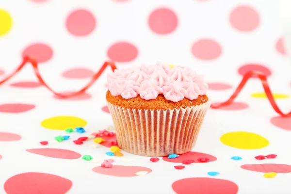 Verjaardag cupcake met boter room — Stockfoto