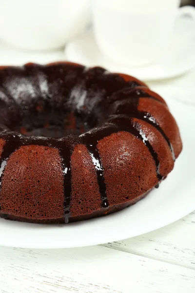 Deliciosa torta de chocolate — Fotografia de Stock