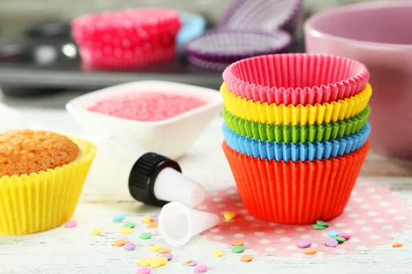 Estuches de cupcakes vacíos — Foto de Stock