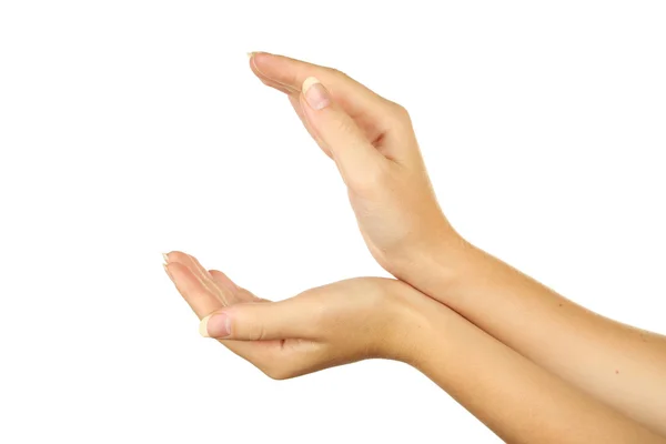 Female hands gesture — Stock Photo, Image