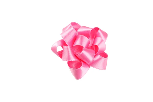 Pink bow isolated on white — Stock Photo, Image