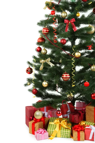 Gedecoreerde kerstboom — Stockfoto