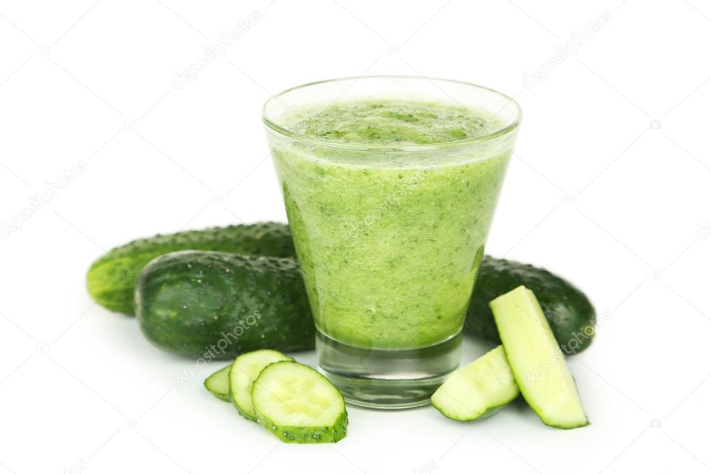 Glass of cucumber juice