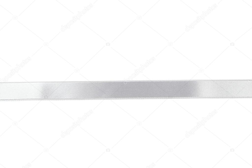 Silver ribbon on white Stock Photo by ©5seconds 63093799