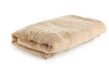 Bej renkli havlu katlanmış