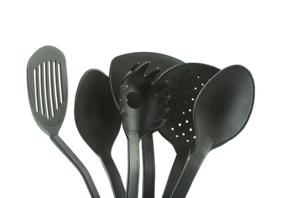 Utensílios de cozinha preto — Fotografia de Stock