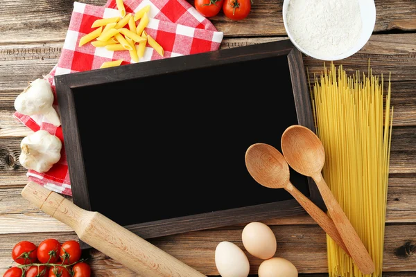 Zwarte schoolbord voor menu — Stockfoto