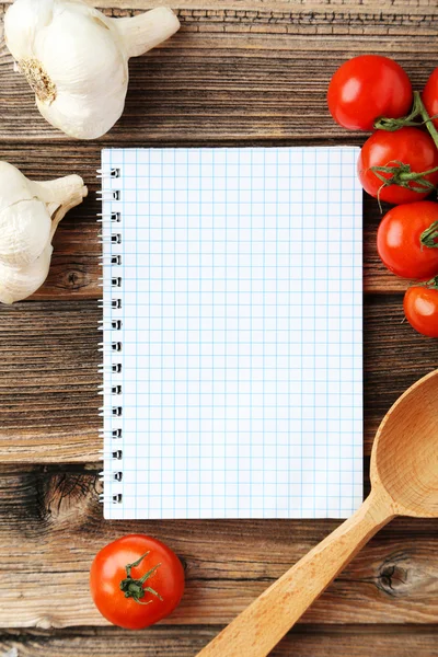 Libro de recetas en blanco abierto — Foto de Stock