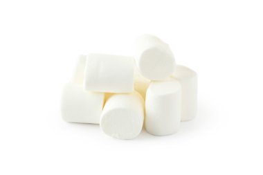 Marshmallows isolated on white clipart