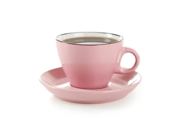 Rosa Tasse Kaffee — Stockfoto