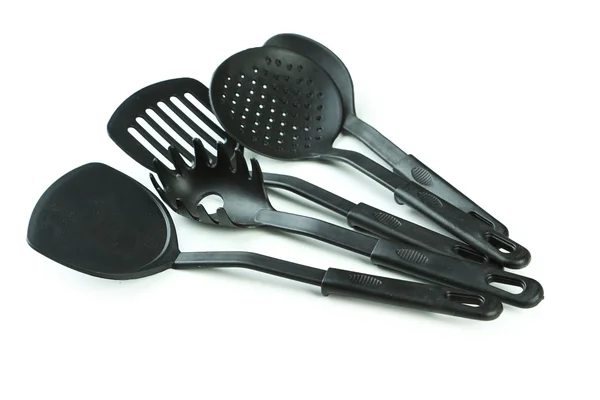 Black kitchen utensils Royalty Free Stock Photos