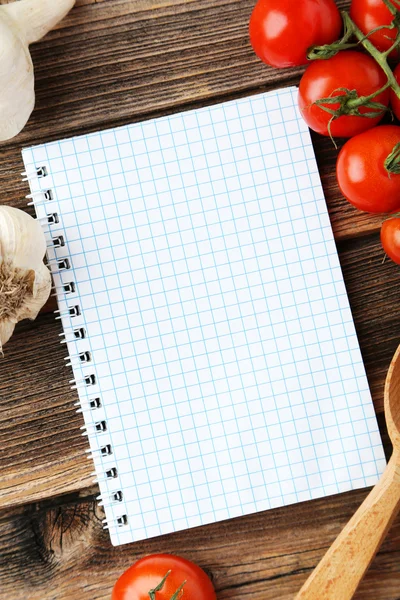 Libro de recetas en blanco abierto — Foto de Stock