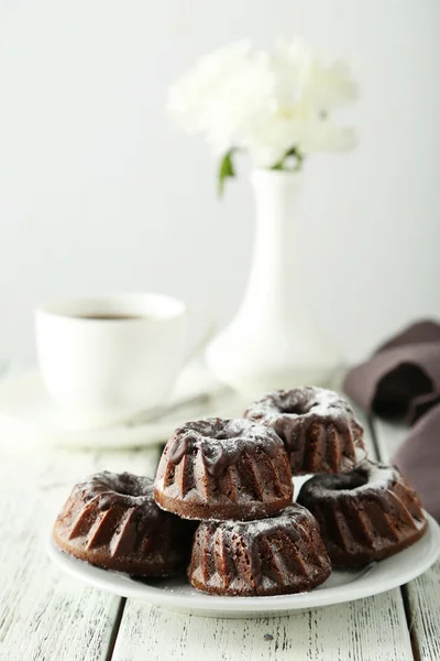 초콜릿 bundt 케이크 — 스톡 사진