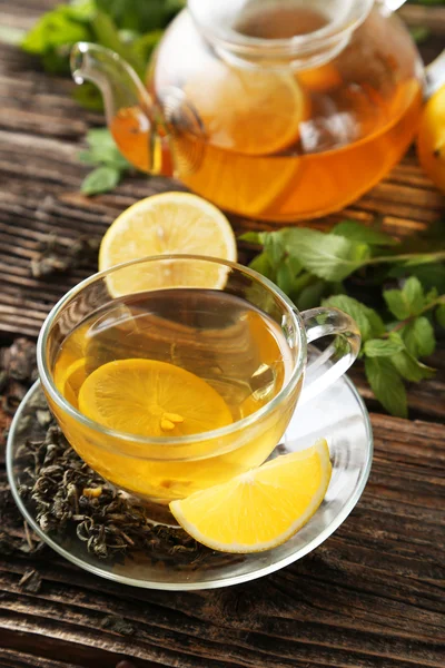 Taza con té verde — Foto de Stock