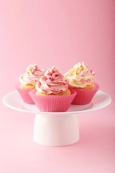 Tasty birthday cupcakes — Stock Photo, Image