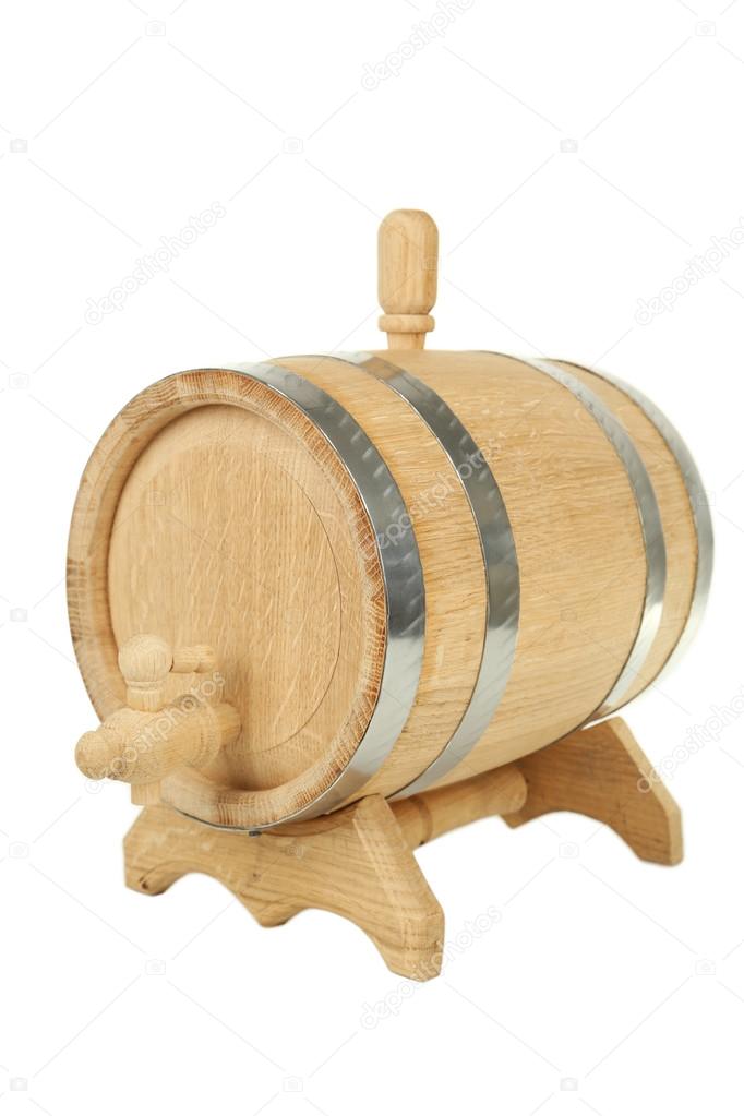 Wooden barrel isolated