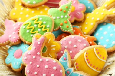 Colorful easter cookies clipart