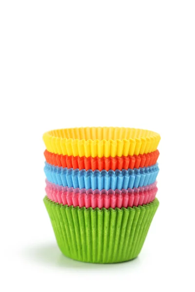 Cupcake vuoti colorati Foto Stock