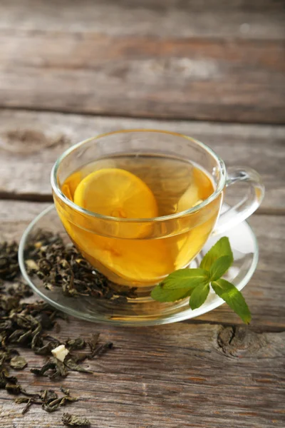 Taza con té verde — Foto de Stock