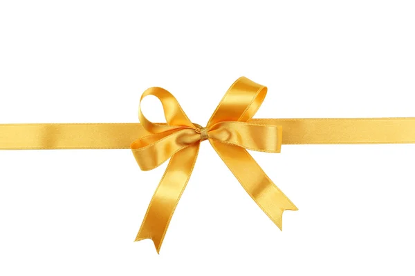 Golden bow isolated — Stock Photo, Image