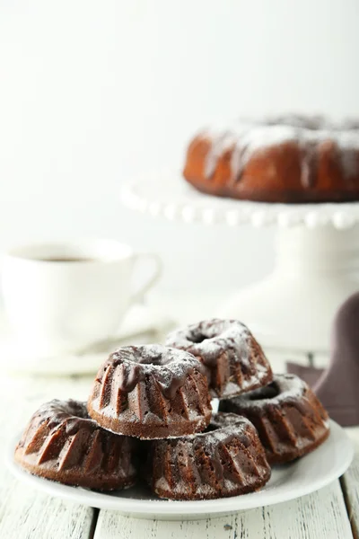 초콜릿 bundt 케이크 — 스톡 사진