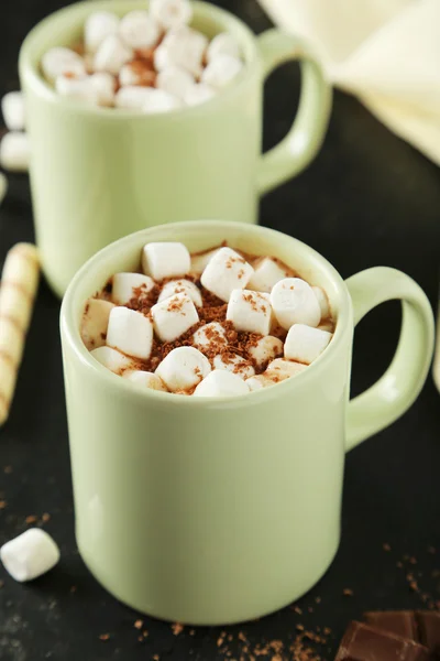 Egy csésze forró csokoládé mályvacukorral — Stock Fotó