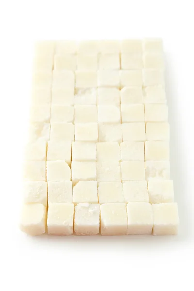 Sugar cube isolated on a white — Stock Photo, Image