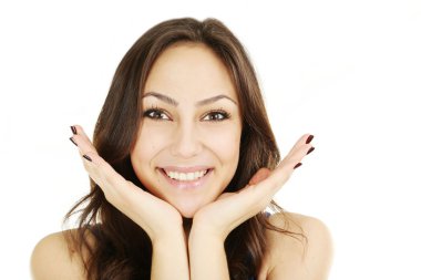 genç güzel esmer kadın